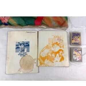 Vintage Lot of 5 Sailor Moon FAN BOOK Playing Cards Flag Japan 1st EDITION 1990s